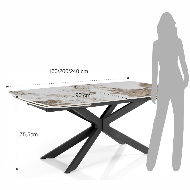 Tavolo Allungabile Ovale 170X100X17 Cm