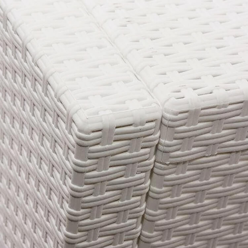 Salotto Nebraska 2 posti in polyrattan con cuscini elegante