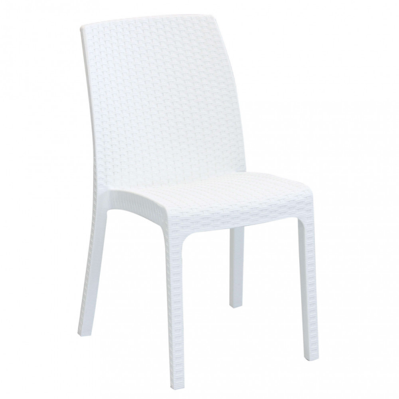 Sedia Virginia tortora in polimerico per giardino 47x59x86h