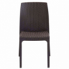 Sedia Virginia Marrone in Wicker per Giardino e Casa