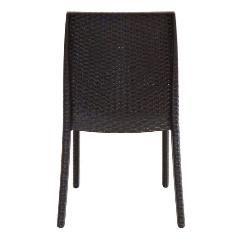 Sedia Virginia Marrone in Wicker per Giardino e Casa