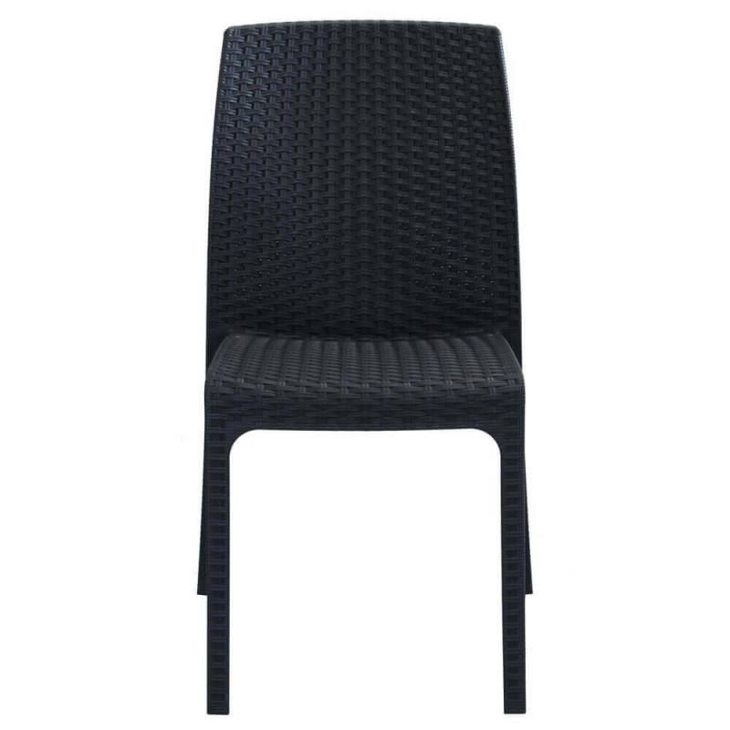 Sedia Virginia in polimerico per giardino - Antracite
