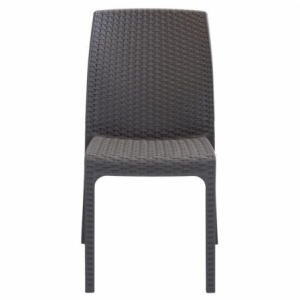 Sedia Virginia Bianca in Wicker per Giardino e Casa