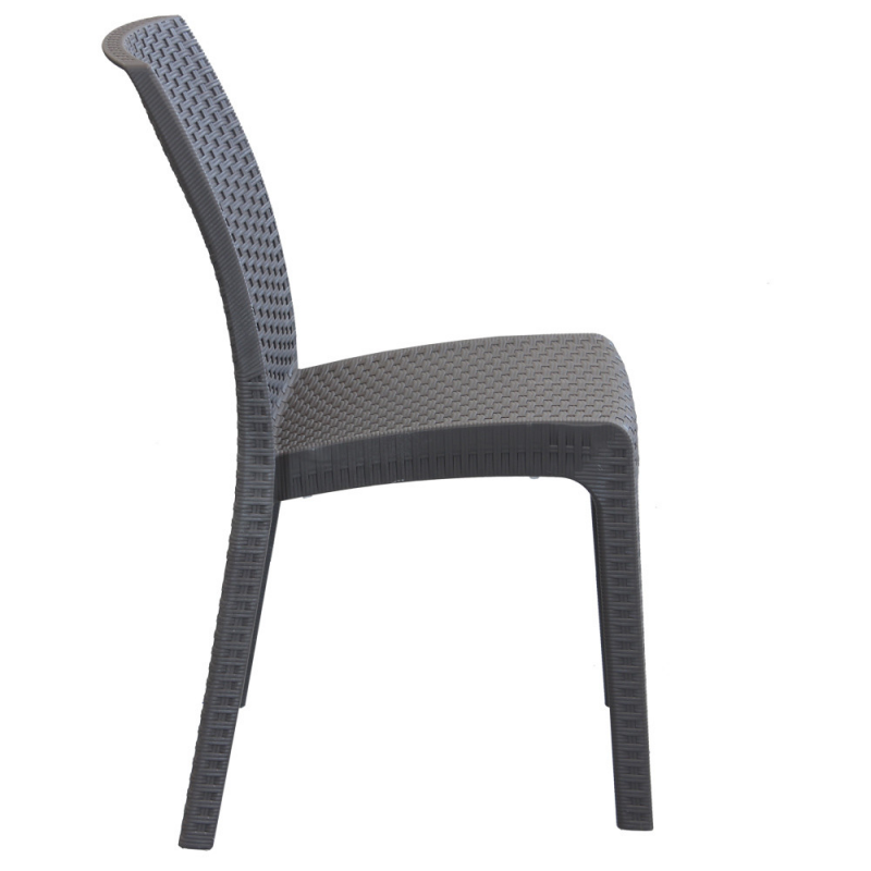 Sedia Virginia Bianca in Wicker per Giardino e Casa