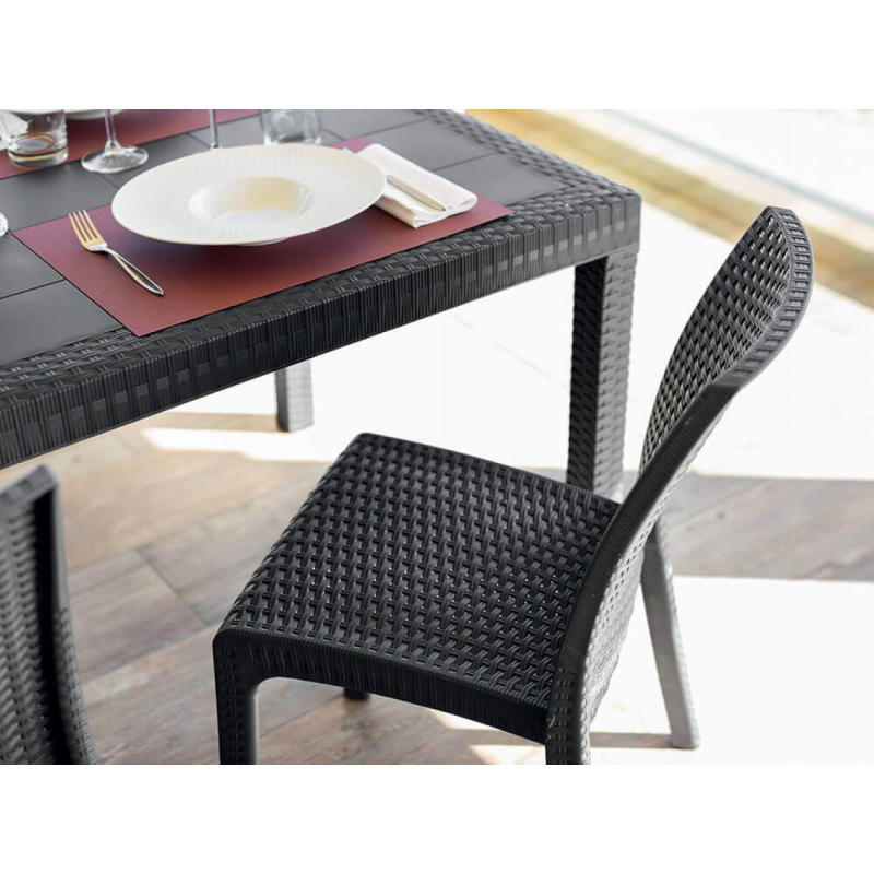 Sedia Virginia in polimerico per giardino - Antracite