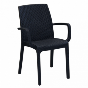 Poltrona Indiana Marrone in Wicker per Giardino e Casa