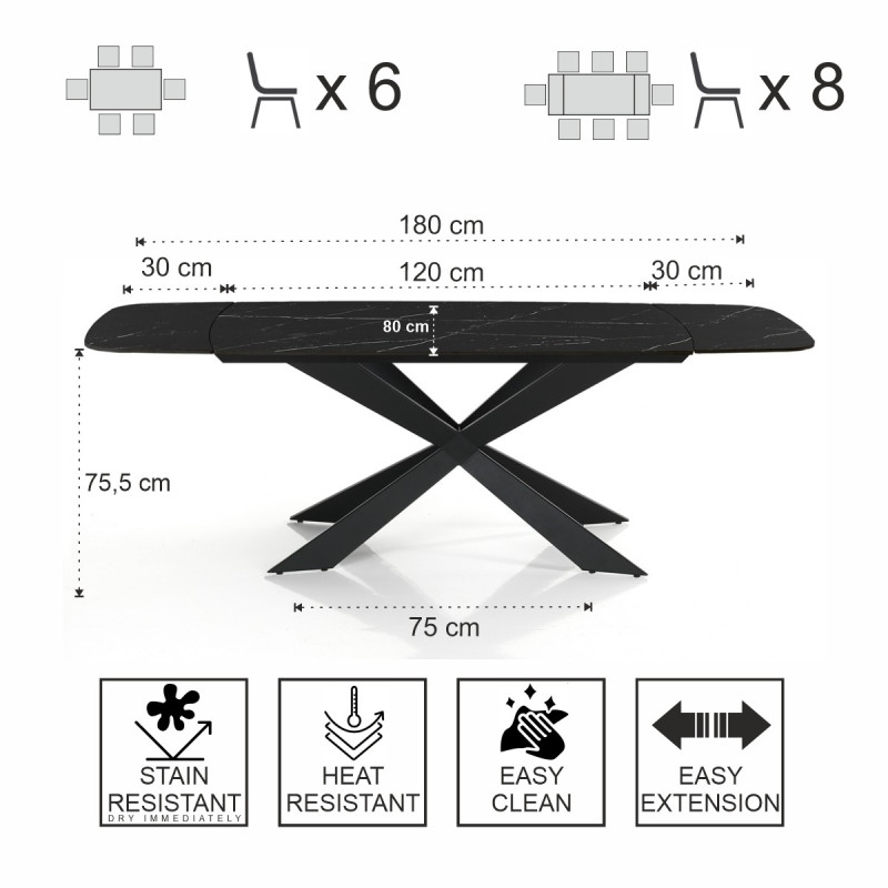 Tavolo Allungabile Ovale 131X90X16,5 Cm