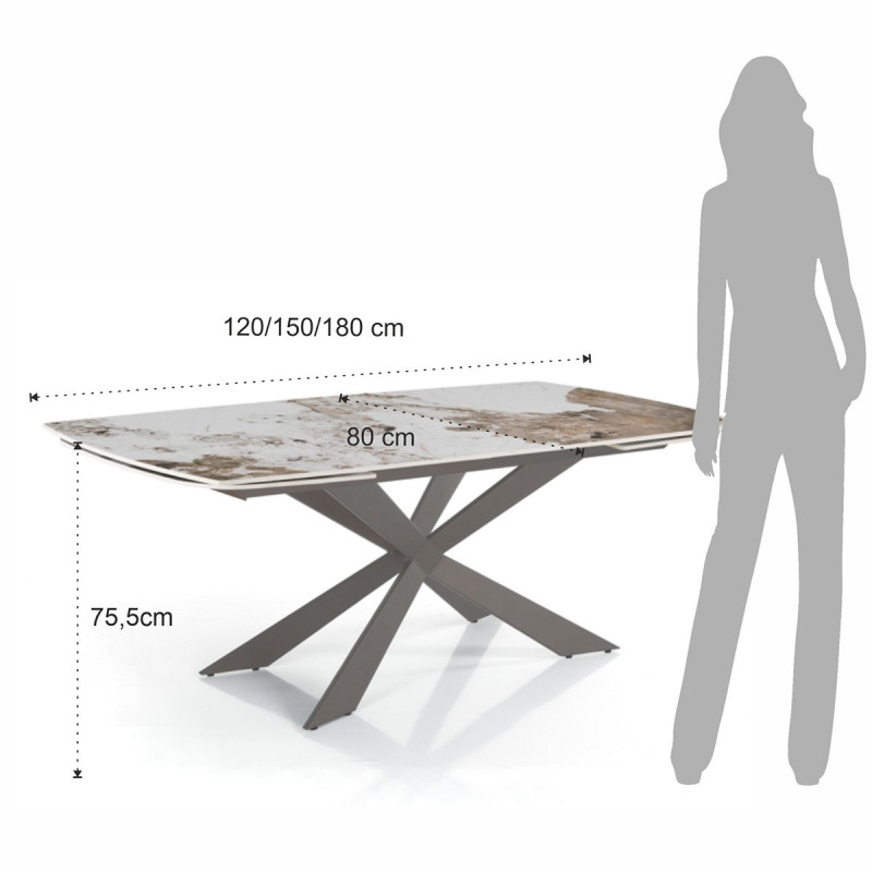 Tavolo Allungabile Ovale 131X90X16,5 Cm