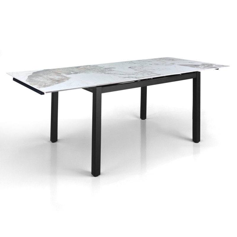 Tavolo Allungabile Darwin Onice Marble - Black 131 X 90 X 15 Cm