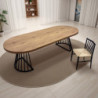 Tavolo Rotondo Allungabile Fear Wood 120 X 62 X 28 Cm