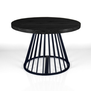 Tavolo Rotondo Allungabile Fear Black Wood  120 X 62 X 28 Cm