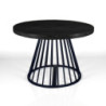 Tavolo Rotondo Allungabile Fear Black Wood  120 X 62 X 28 Cm