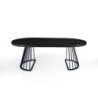 Tavolo Rotondo Allungabile Fear Black Wood  120 X 62 X 28 Cm