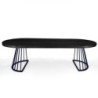 Tavolo Rotondo Allungabile Fear Black Wood  120 X 62 X 28 Cm