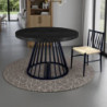 Tavolo Rotondo Allungabile Fear Black Wood  120 X 62 X 28 Cm