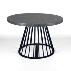 Tavolo Rotondo Allungabile Fear Grey Marble 120 X 62 X 28 Cm