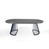 Tavolo Rotondo Allungabile Fear Grey Marble 120 X 62 X 28 Cm