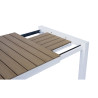 Tavolo Maiorca 160/210 Alluminio Bianco E Resinwood Moia