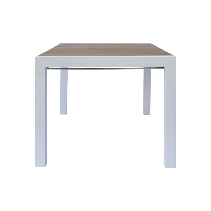 Tavolo Maiorca 160/210 Alluminio Bianco E Resinwood Moia