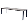 Tavolo Arenzano 211/276 Alluminio Antracite Top Alluminio Effetto Legno Moia
