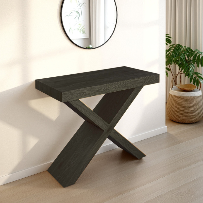 Tavolo / Consolle Adelaide Grey Wood 96 X 56 X 19 Cm