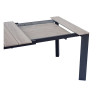Tavolo Arenzano 211/276 Alluminio Antracite Top Alluminio Effetto Legno Moia