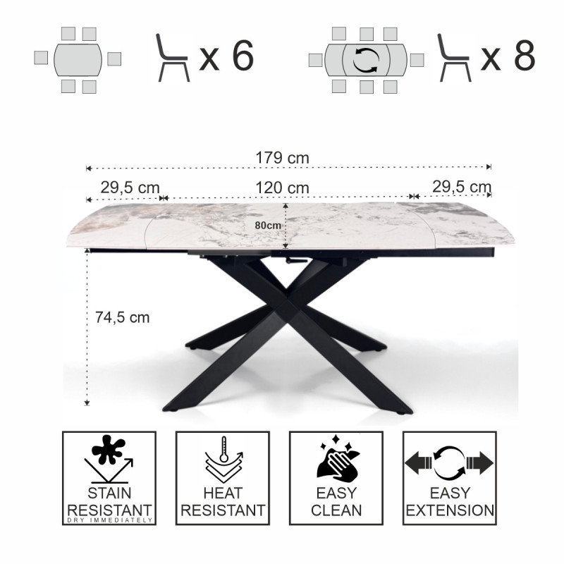 Tavolo Allungabile Ovale 131 X 92 H23,5 Cm
