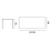 Tavolo Arenzano 211/276 Alluminio Antracite Top Alluminio Effetto Legno Moia