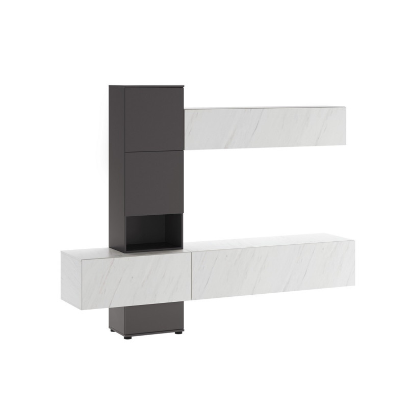 Parete Soggiorno Melany White Marble 114 X 51 H11 Cm
