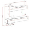 Parete Soggiorno Melany Noce 114 X 51 H11 Cm