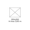 Ombrellone Zefiro 2.5x2.5 Olefin alluminio 35/40mm Moia
