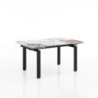 Tavolo Allungabile Devin Onice Marble - Black 153X100X16 Cm