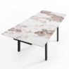 Tavolo Allungabile Devin Onice Marble - Black 153X100X16 Cm