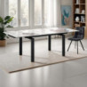 Tavolo Allungabile Devin Onice Marble - Black 153X100X16 Cm