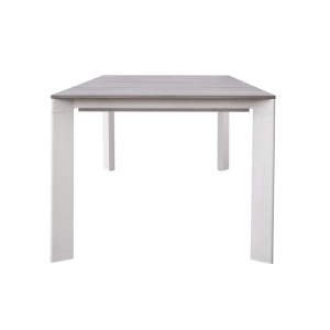 Zoom Tavolo Arenzano 211/276 Alluminio Bianco Top Alluminio Effetto Legno Moia