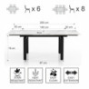 Tavolo Allungabile Devin Onice Marble - Black 153X100X16 Cm