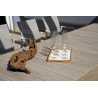 Tavolo Arenzano 211/276 Alluminio Bianco Top Alluminio Effetto Legno Moia