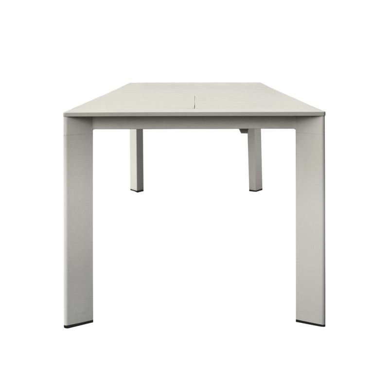 Tavolo Anzio Allungabile 165/250 X 90 Cm Allungo Con Gambe Scorrevoli Creta Moia