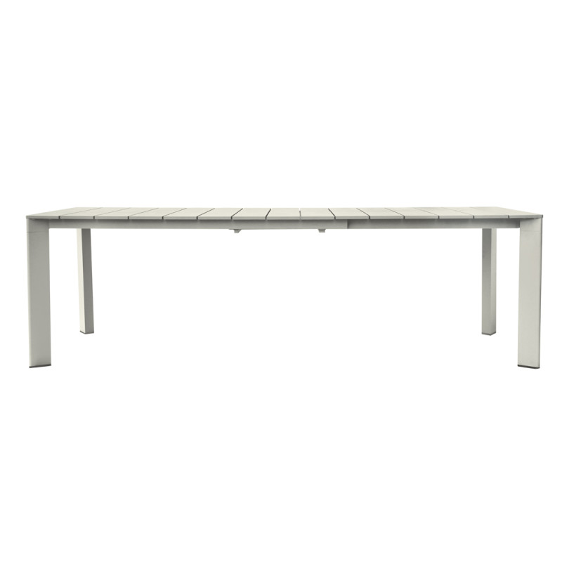 Tavolo Nettuno Allungabile 200/300 X 100 Cm Allungo Con Gambe Scorrevoli Creta Moia