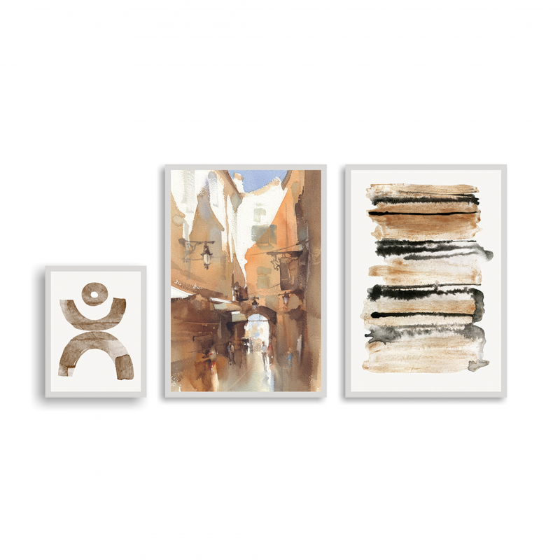 COMPOSIZIONE QUADRI WATERCOLOR TOMASUCCI