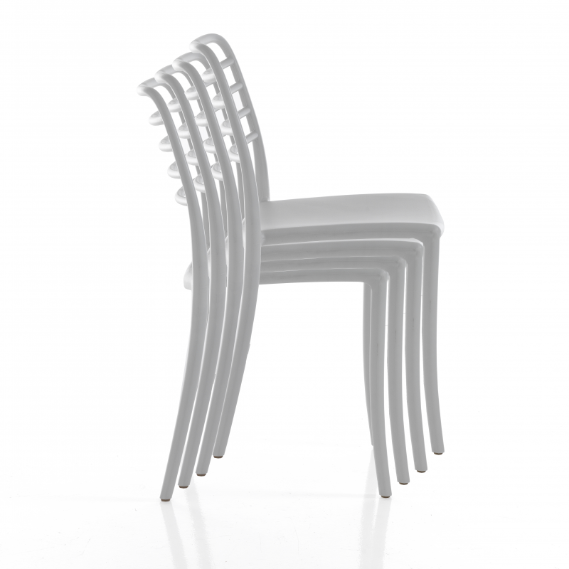 Set di 4 SEDIE DA INTERNO / ESTERNO JONAS GREY TOMASUCCI