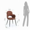 Set di 4 SEDIE ELISABETH OLD BROWN TOMASUCCI