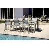 Tavolo Nettuno Allungabile 200/300 X 100 Cm Allungo Con Gambe Scorrevoli Creta Moia
