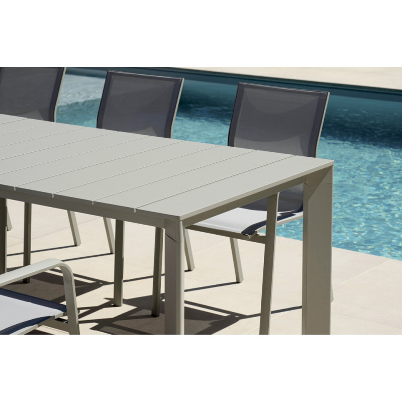 Tavolo Nettuno Allungabile 200/300 X 100 Cm Allungo Con Gambe Scorrevoli Creta Moia