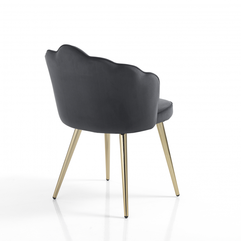 Set di 4 SEDIE SHELL GREY TOMASUCCI