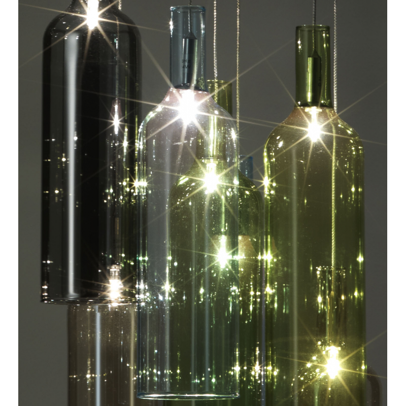 LAMPADARIO 7 LUCI "BOTTLES" TOMASUCCI
