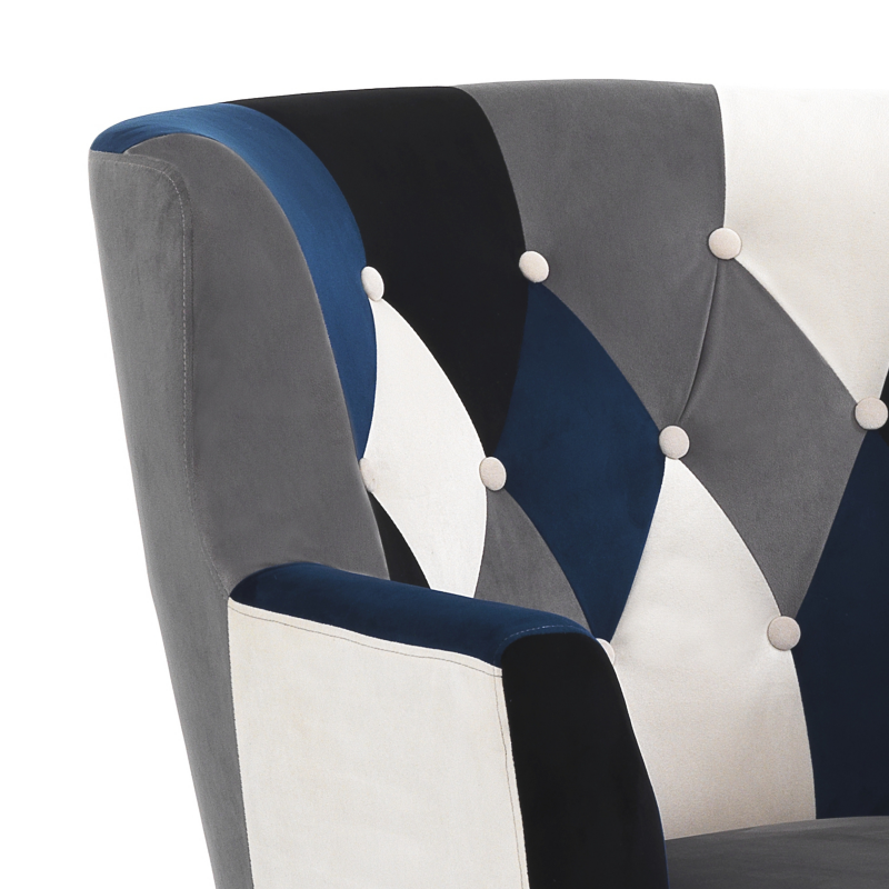 POLTRONA + POUF KALEIDOS-E BLUE TOMASUCCI