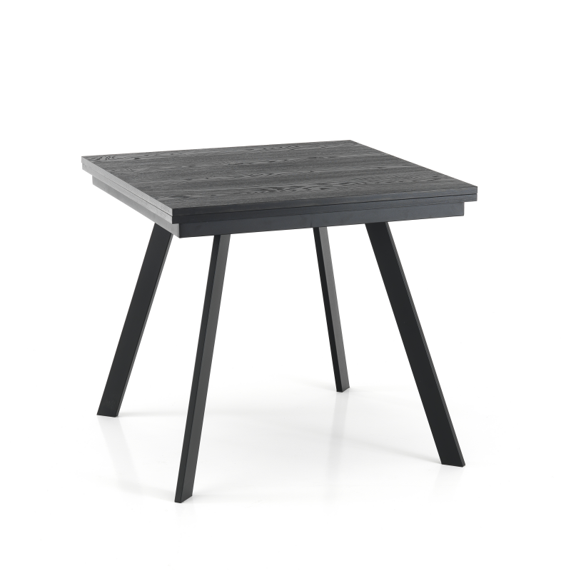 TAVOLO ALLUNGABILE A LIBRO RIKY BLACK WOOD TOMASUCCI