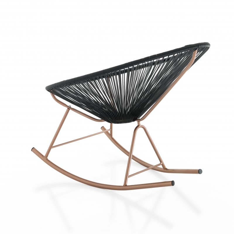 POLTRONA A DONDOLO DA INTERNO / ESTERNONUMANA BLACK TOMASUCCI