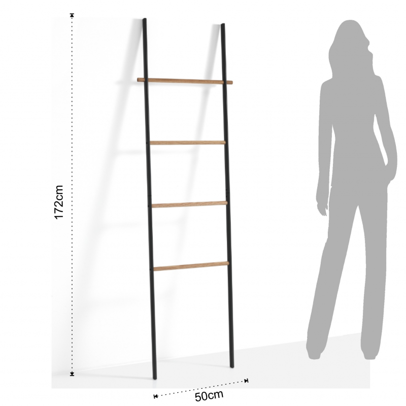 SCALA DECORATIVA - PORTA ASCIUGAMANI JANNY BLACK TOMASUCCI